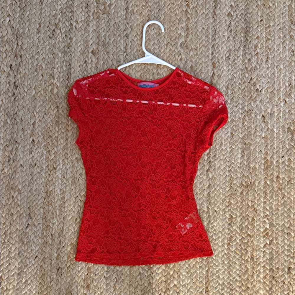 Edikted Scarlet Lace Blouse